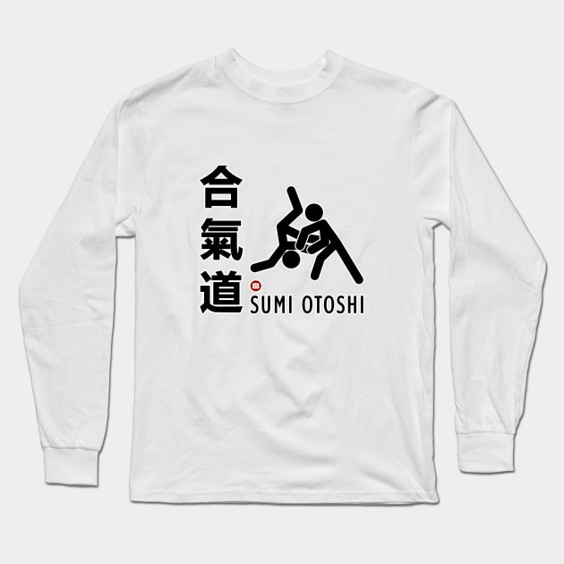 Aikido Sumi Otoshi Long Sleeve T-Shirt by BaliBudo